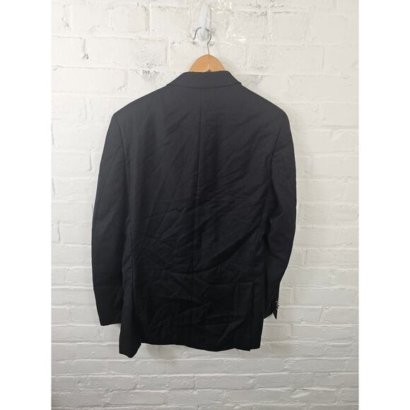 Alfani Men's 100% Wool 2 Button Blazer Jacket Long Sleeve Black Size 38R - Picture 2 of 5